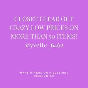 Purple Closet Clear Out Announcement